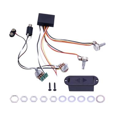 Imagem de menolana Circuito de fiação do pré-amplificador de baixo elétrico, acessório de equalizador ativo, substituição profissional robusta e leve, fácil de instalar, 2 Bandas