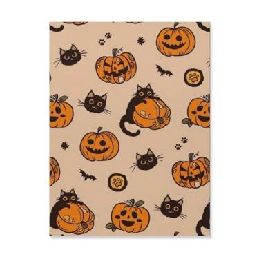 Imagem de HouLaiZhe Pôster de Halloween Gato Preto Abóbora Linda Impressão de Arte de Parede Decorações de Halloween Decoração de Parede Estética Gótica para Sala de Estar Quarto 18 x 24 polegadas (45 x 60 cm)