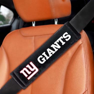 Imagem de FANMATS 32056 New York Giants Almofada de cinto de segurança bordada - 2 peças
