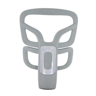 Imagem de Milageto Estrutura do encosto da cadeira de escritório (somente estrutura de suporte para as costas, sem tela de proteção), componente de reposição para, Cinza