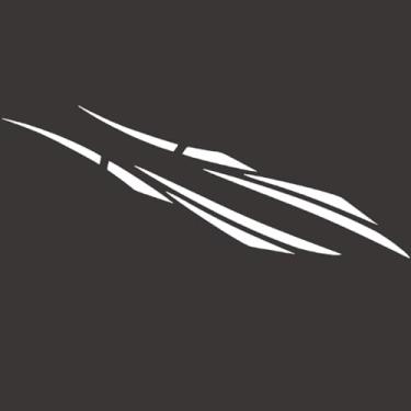 Imagem de QccHieUs Conjunto de 2 adesivos gráficos listrados para laterais de carros, trailers e motorhomes, Branco