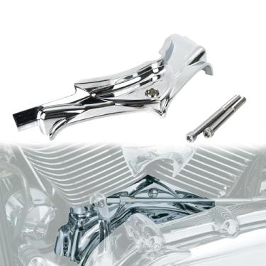 Imagem de Tampas laterais da base do cilindro da motocicleta PSLER - Compatíveis com Touring Road King, Electra Glide 2007-2016 e Dyna Fat Bob, Low Rider, Super Glide 2006-2017, cromadas