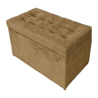 Imagem de Banqueta Decorativa Com EspaçO De Armazenamento - FáCil Acesso(BEGE CLARO,Pés em PVC)