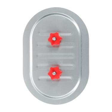 Imagem de PATIKIL Porta de acesso de duto retangular, 25,4 cm x 15,2 cm duto quadrado manutenção porta de acesso tampa de duto galvanizado com junta de borracha puxadores ajustáveis para inspeção de dutos HVAC