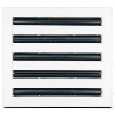 Imagem de Shoemaker Difusor de ranhura linear residencial – 10 x 10 capa de saída de ar branca macia decorativa de parede e teto, controlador de padrão ajustável, capas de ventilação CA de alumínio extrudado
