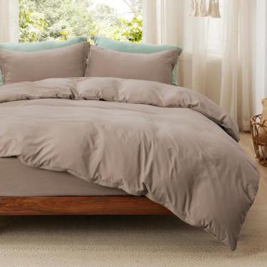 Imagem de Juego de Ropa de Cama Bedsure King California Funda de Edredón Caqui