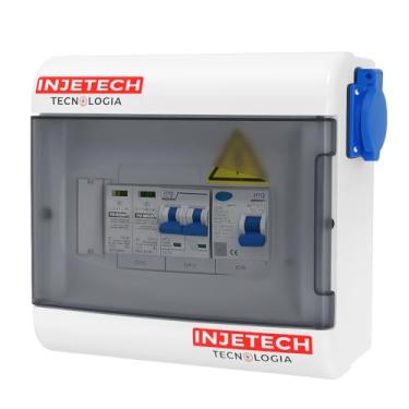 Imagem de INJETECH TECNOLOGIA Quadro de Proteção para Carregador de Carro Elétrico, Wallbox com Tomada 20A, 220V