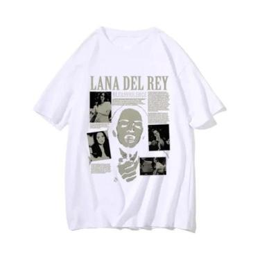 Imagem de Camiseta Unissex plus Size Com Estampa De Lana Del Rey, Moda Hip Hop S