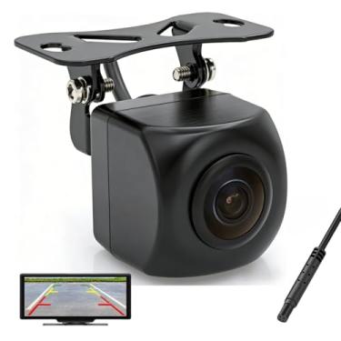 Imagem de [Para tela de carplay de rádio de carro portátil] AHD 1080P Câmera reserva de 4 pinos para tela de reprodução de carro, conector de 2,5 mm para câmera de visão traseira de 4 pinos, cabo reverso de