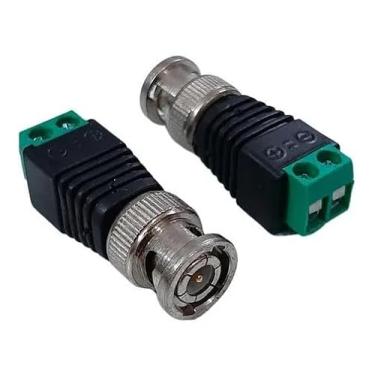 Imagem de Kit Conectores BNC, Conjunto com 10 Conectores Macho com Borne Parafuso para Câmera de CFTV, Sistema de Vigilância