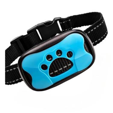 Imagem de Coleira Cães Recarregável Adestramento Anti Latido Sem Choque Exquisitamente Trabalhado e Esteticamente Agradável Leve(Azul A179)