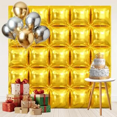 Imagem de 25 PCS Balloon Wall Backdrop,Metal Silver Square Balloons,Balloon Tunnel Garland Arch Kit for Anniversary,Bachelorette,Birthday,Engagement,Wedding,Baby Shower,Party Decorations