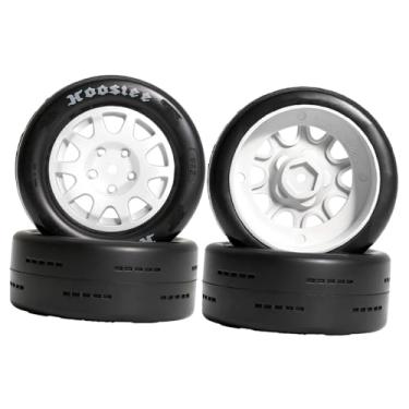 Imagem de Fiocias Rodas E Pneus RC (4 Peças Sobressalentes para Carros de Modelismo, Encaixe Hexagonal de 34 Mm, Acessórios Robustos E Profissionais, Pretos) para Model