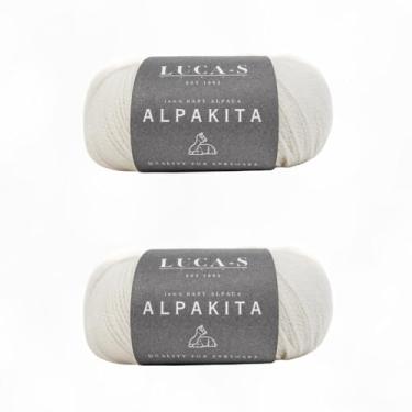 Imagem de Fio de alpaca Luca-S ALPAKITA Baby – 2 novelos de fio de peso DK 100% super macio para tricô e crochê, 100 g, total de 250 m, lã de tricô de alpaca luxuosa