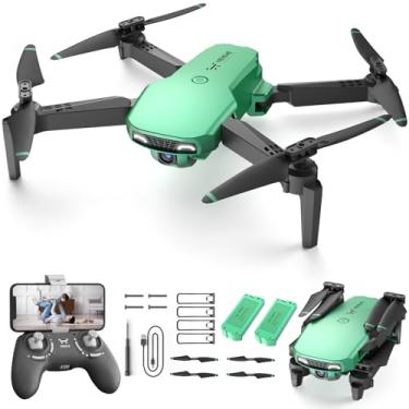 Imagem de Drones RC - com uma tecla de partida/terra, retenção de altitude, controle de gravidade, 2 baterias, verde