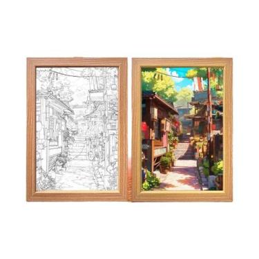 Imagem de Luminária LED Do Monte Fuji Com Moldura De Imagem, Luz De Parede Da Ci