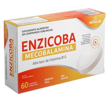 Imagem de Metilcobalamina Sublingual 9,9mcg Vitmina B12 Pura Comprimido Mastigavel Sabor Cereja Alta Absorcao Dosagem Maxima Vegana Enzicoba 60 Comprimidos