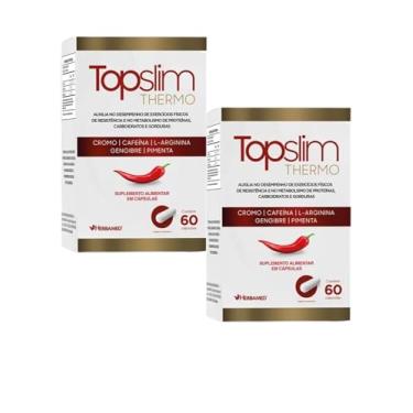 Imagem de KIT 2X TopSlim Thermo Cromo Cafeína Arginina Gengibre c/60 Caps
