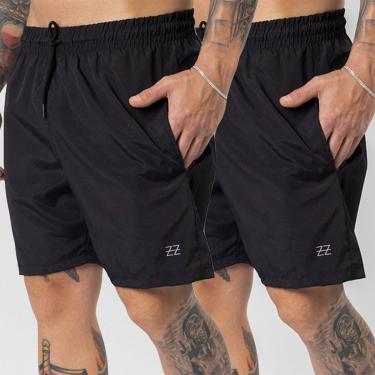 Imagem de Kit 2 Bermudas Masculinas Academia Treino Shorts Elástico Luzzoo-Masculino