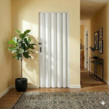 Imagem de Kit 6 Portas Sanfonada de Pvc 210cm X 80cm Belplast Branco