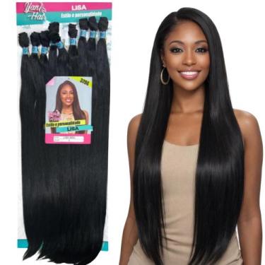 Imagem de Cabelo Liso Idêntico Ao Humano Bio Fibra 300 Gramas Entrelace - bbless