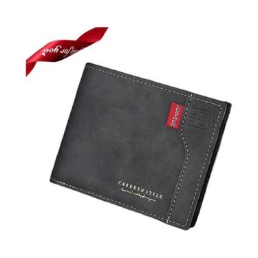 Imagem de Carteira curta multifuncional de negócios masculina, carteira multicar