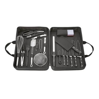 Imagem de Kit Chef 20 Peças Century Sortidos com Laminas de Aço Inox e Cabos de Policarbonato, Tramontina, Century 24099027, Preto