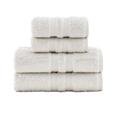 Imagem de Jogo Toalha Algodão Egípcio 4 Peças Cinza Buddemeyer