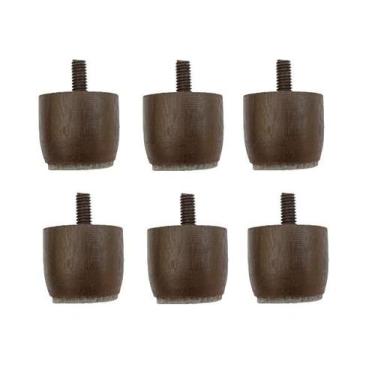 Imagem de 6 Pés De 12cm Madeira Marrom Cama Box Ou Baú Solteiro - Zoe & Charis D