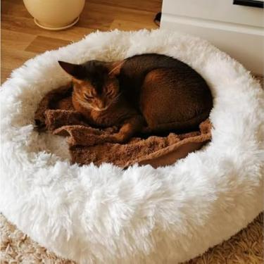 Imagem de Cama Nuvem Pet Antialérgica Tie Dye – Conforto para Cachorros e Gatos de Pequeno e Médio Porte(branco,80cm G)