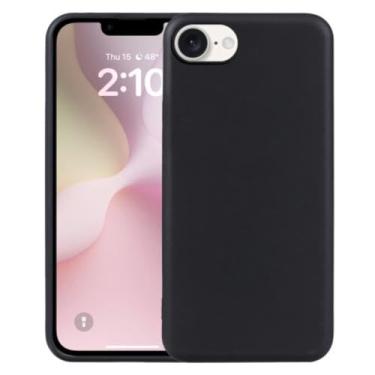 Imagem de [GL CASES] Capa iPhone 16 E Capinha Apple iPhone 16E Case Aveludada Preta Anti Impacto Reforçada Silicone Emborrachado Com Proteção De Câmera