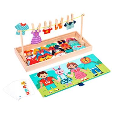 Imagem de Milageto 38 Peças de Roupa Penduradas para Brincar de Faz-de-conta, Aprendizado Precoce para, Ideal para Festas E Presentes.