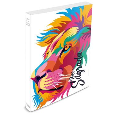 Imagem de Bíblia Leão Color Branca - Brochura - NVI