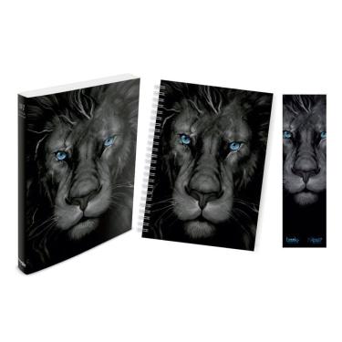 Imagem de Kit Leão Grafite - Planner + Bíblia Brochura NVI + Marca Página