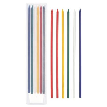 Imagem de PATIKIL 12 refis de grafite de lápis de carpinteiro de 2,8 mm, refis de lápis sólidos secos resistentes a quebras, refil de grafite para carpinteiro mecânico, desenho artístico, multicolorido