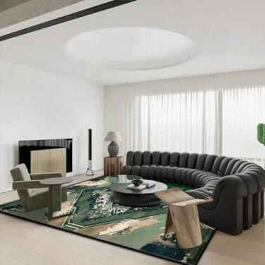 Imagem de Tapetes decorativos estilo casa, sala de estar, antiderrapantes, laváveis, para sala de jantar, macios e personalizáveis, para sofá e mesa (200x300 cm)/JH023-Flannel-8)