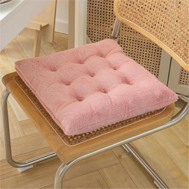 Imagem de Almofadas de cor sólida para cadeiras de jantar, antiderrapantes, macias e espessas, com amarras, para móveis de jardim e sala de jantar.