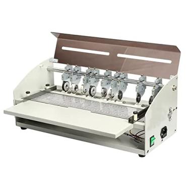 Imagem de Máquina de vinco elétrica 3 em 1, cortador perfurador de papel de 18" (460 mm), com régua de escala, máquina dobrável de papel para cartões, convites, bilhetes, capas de livros