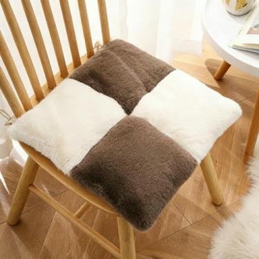 Imagem de Almofada quadrada para assento, almofadas de assento macias e antiderrapantes, almofadas grossas e macias para cadeiras confortáveis ​​para casa e cozinha.