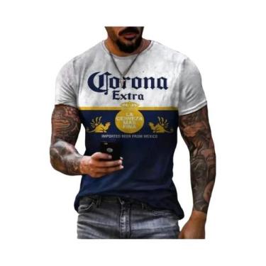 Imagem de Camiseta Masculina Retro Com Estampa 3D De Motocicleta, Manga Curta, M