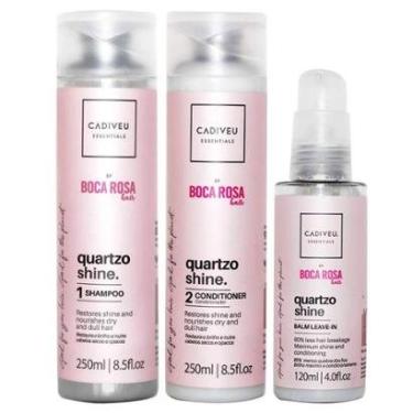 Imagem de Cadiveu Essentials Quartzo Shine by Boca Rosa Hair - Kit Shampoo + Condicionador + Leave-in Kit-Unissex
