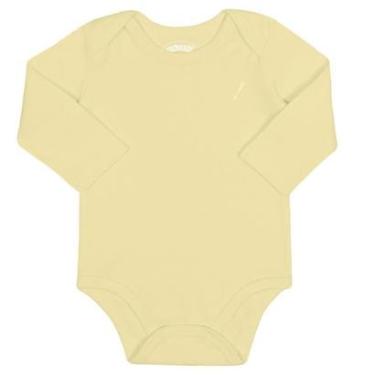 Imagem de Body Bebê Menino Manga Longa Algodão Amarelo Alakazoo-Masculino