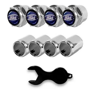 Imagem de Bico De Pneu Anti Furto Cromado Ford