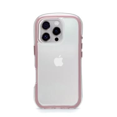 Imagem de Customic Capinha Case Capa para Celular iPhone 16 Pro (6.3"), Impactor Air Anti Impacto Proteção Militar 4 metros contra quedas, Transparente com Bordas Rosas