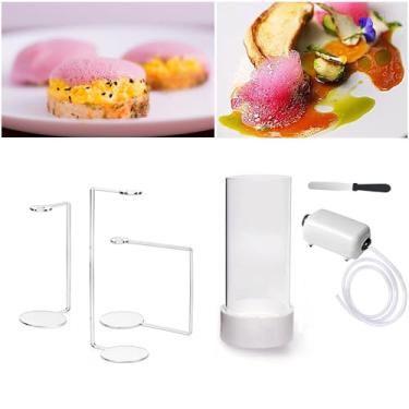 Imagem de Gerador de espuma de gastronomia molecular, kit de geração de espuma para carnes, bebidas, churrasco, queijo parmesão, coquetéis
