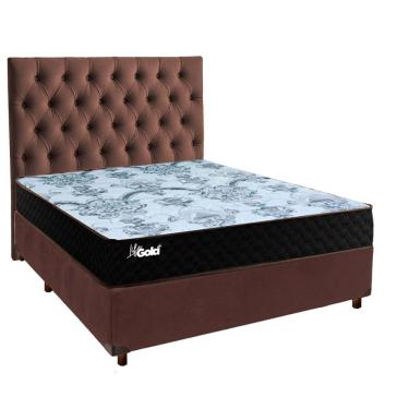 Imagem de Kit Cama Box + Cabeceira + Colchão Casal Molas Ensacadas - Life Gold - Paropas