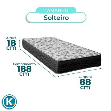 Imagem de Cama Box Bau + Colchão Solteiro D33 Iso100 Ortobom