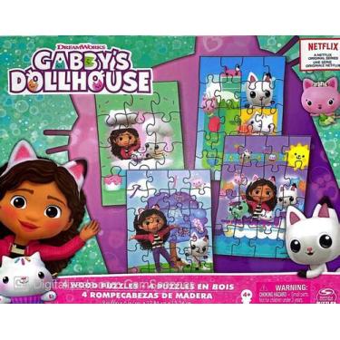 Imagem de Quebra-Cabeça - 4 em 1 Madeira - Gabbys Dollhouse - 4540 - Grow