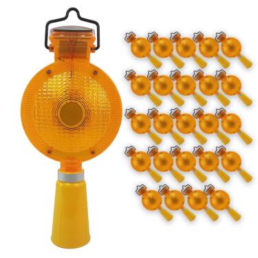 Imagem de Sinalizador Solar Viario Kit 24 Uni Segurança Luz Led Sinalizaçao Cone Obra Luz Solar Evita Acidente Rodovia Iluminaçao