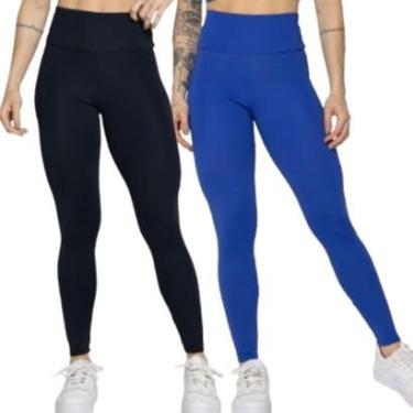 Imagem de KIT 2 Calça Legging Smart Serra e Mar Cós Alto Roupa Para Treino Academia Moda Fitness Musculação-Feminino